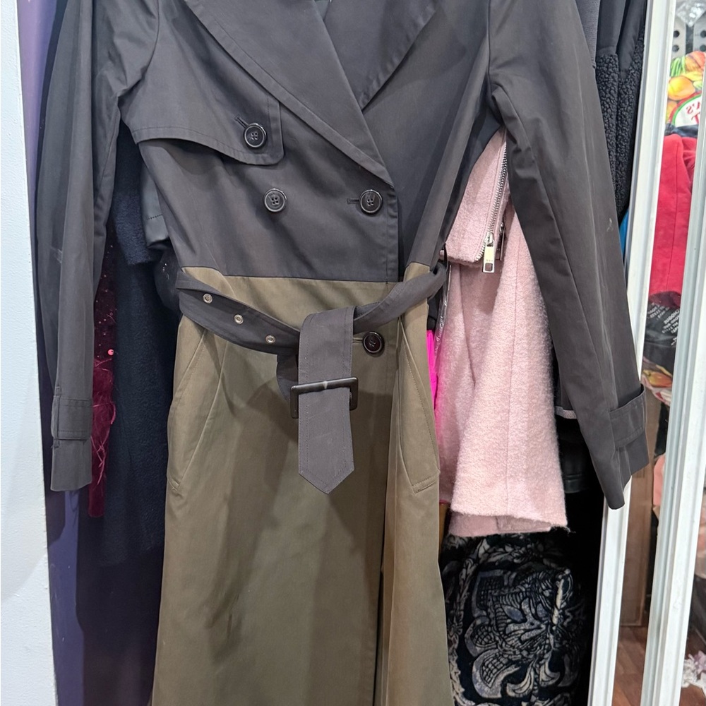 Express Charcoal Trench Coat